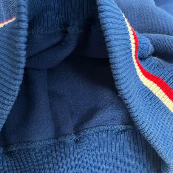 Vintage 90’s NFL Giants Turtleneck Pullover Sweatshirt Blue Men’s L Made In USA - Picture 7 of 11